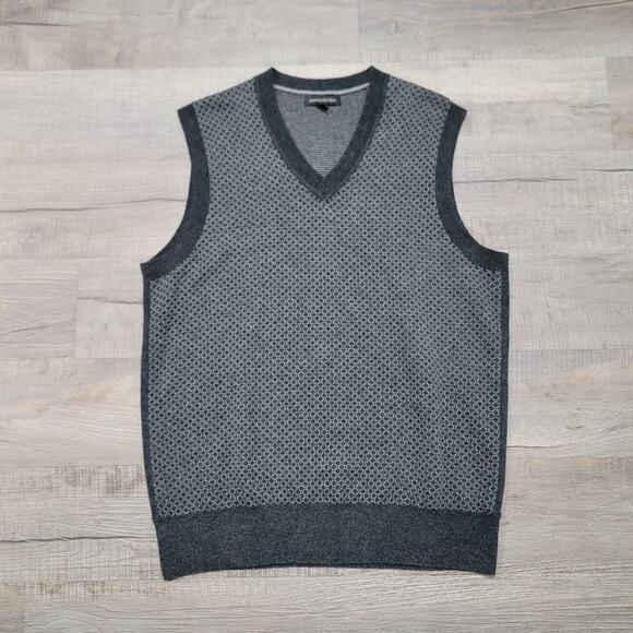Banana Republic Mens Merino Wool Alpaca Blend Sweater Vest Size Large V Neck - Picture 1 of 6